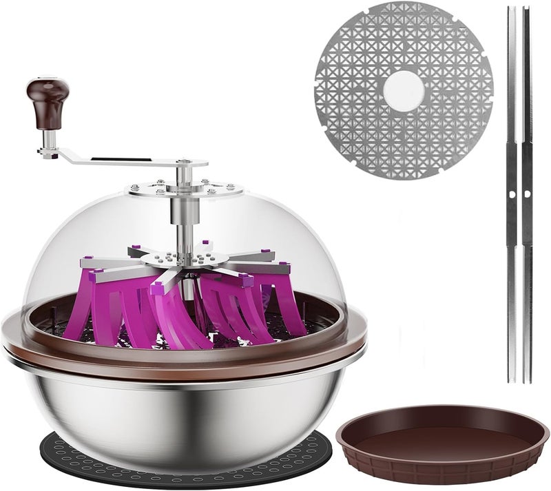 ATOUR 13 inch Bud Leaf Bowl Trimmer Upgraded Version with Clear Visibility Dome and Cut-Resistant Gloves, Sharp Stainless Steel Blades for Spin Cut, Solid Metal Gear Box, and Collection Bowl - Image 1